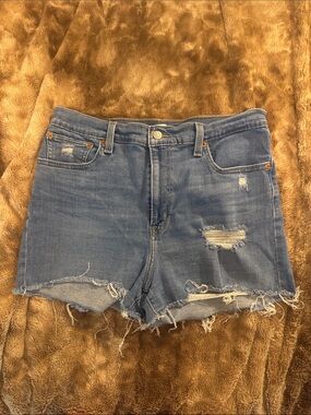 Denim Distressed Women’s Shorts - Light Blue